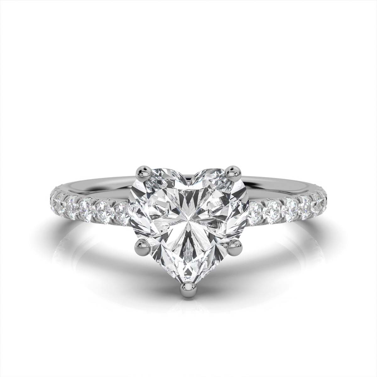 14K White Gold Aurelie Hidden Accents Lab Grown Diamond Ring (2/3 ct. tw)