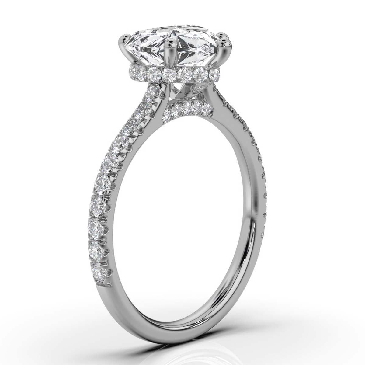 14K White Gold Aurelie Hidden Accents Lab Grown Diamond Ring (2/3 ct. tw)