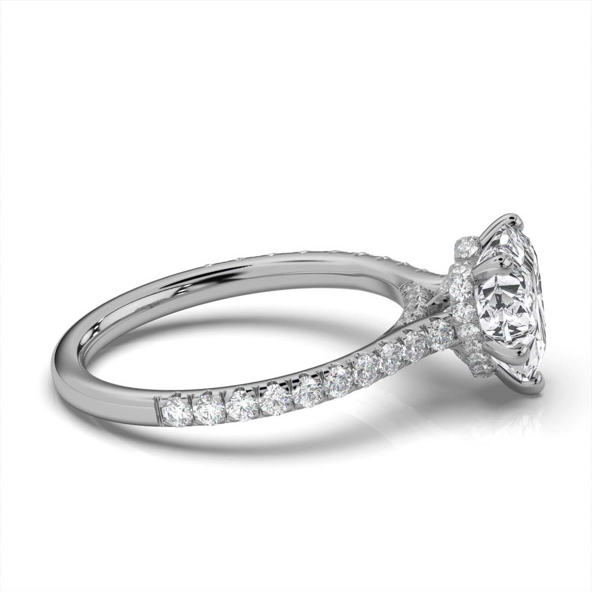 14K White Gold Aurelie Hidden Accents Lab Grown Diamond Ring (2/3 ct. tw)