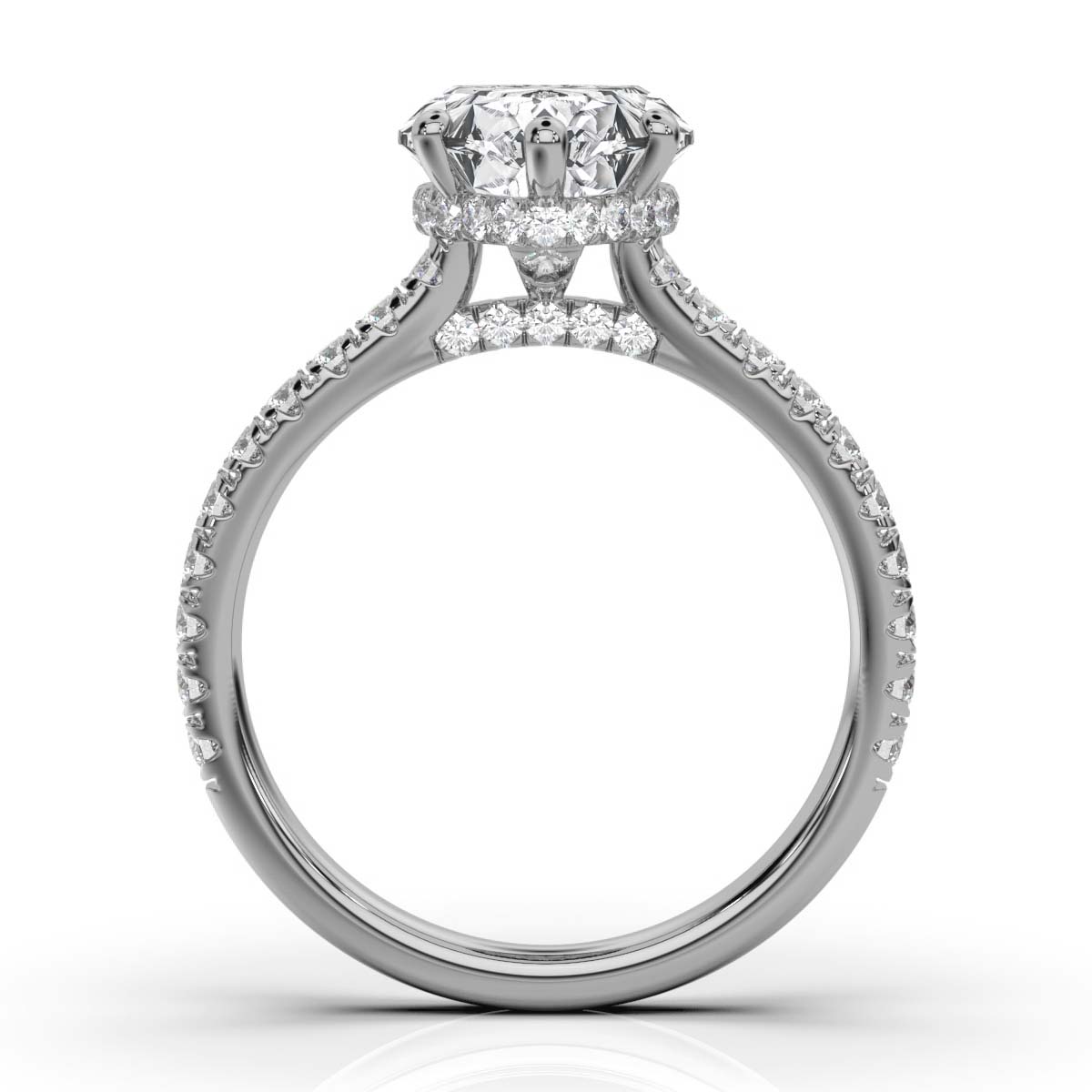 14K White Gold Aurelie Hidden Accents Lab Grown Diamond Ring (2/3 ct. tw)