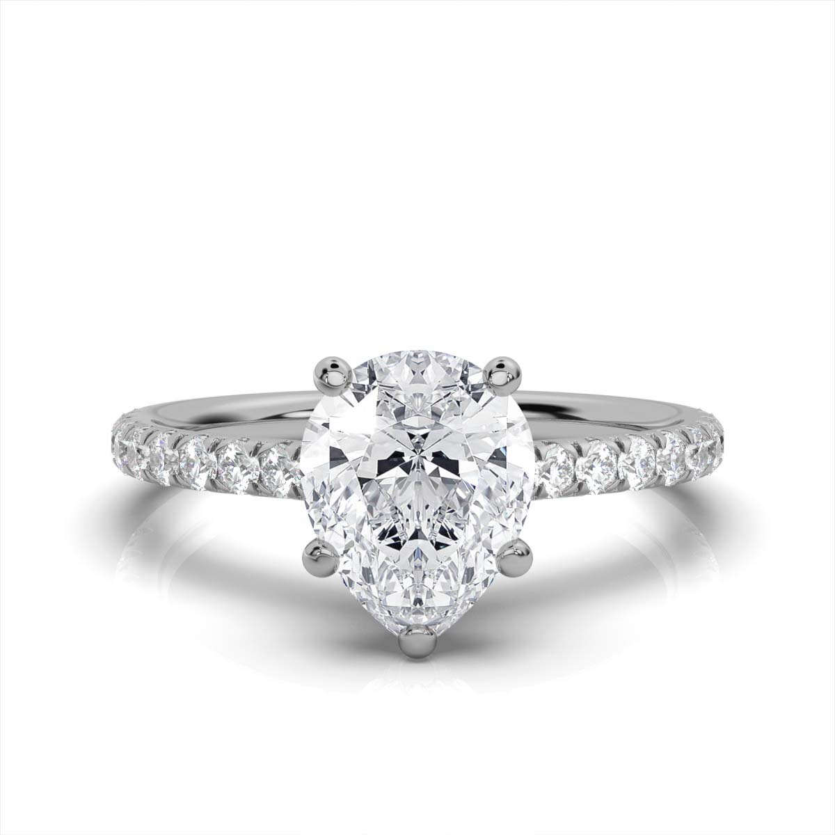 14K White Gold Aurelie Hidden Accents Lab Grown Diamond Ring (2/3 ct. tw)