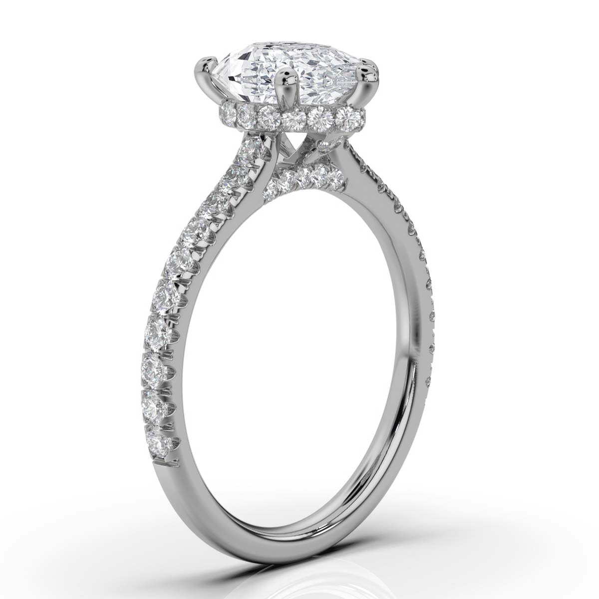 14K White Gold Aurelie Hidden Accents Lab Grown Diamond Ring (2/3 ct. tw)