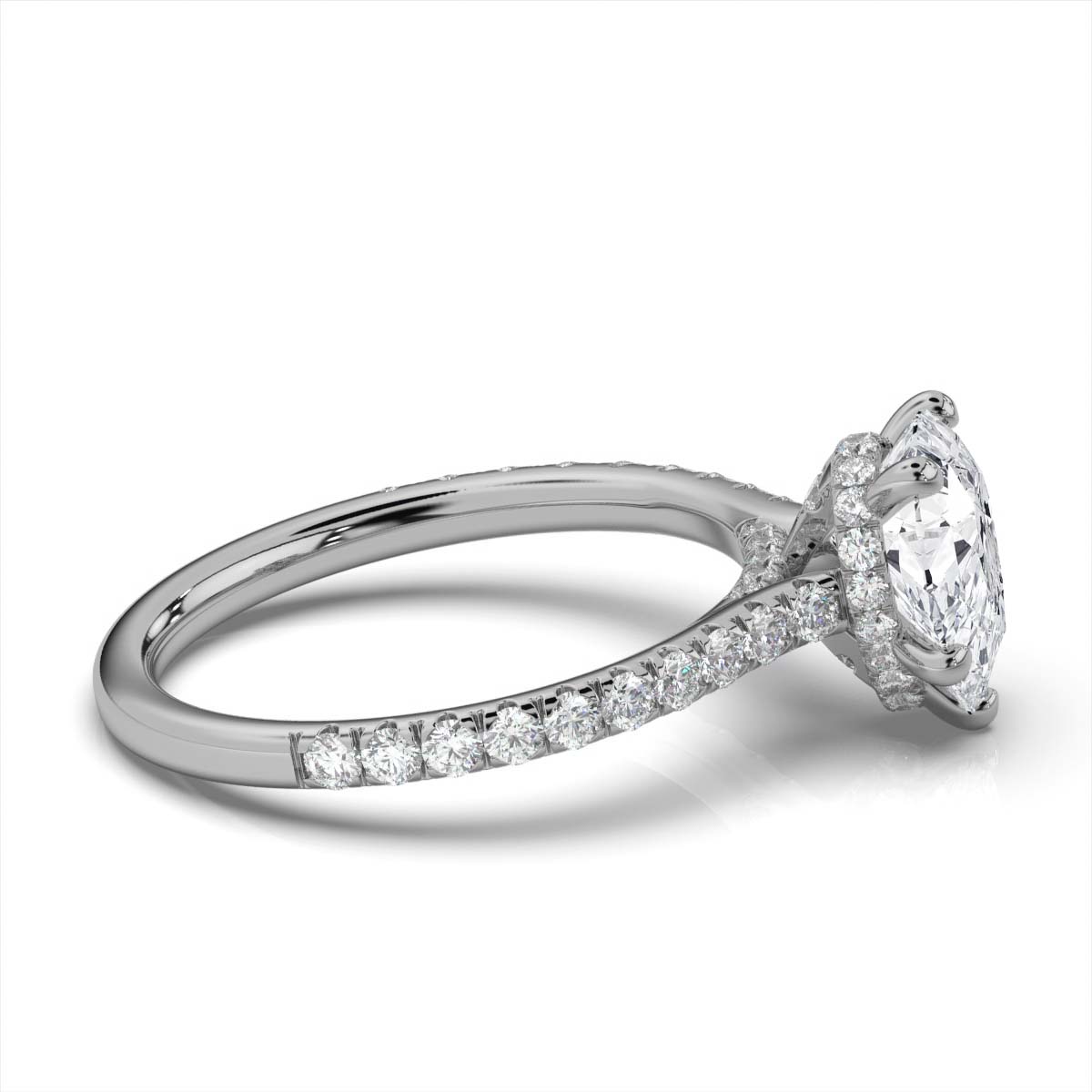 14K White Gold Aurelie Hidden Accents Lab Grown Diamond Ring (2/3 ct. tw)