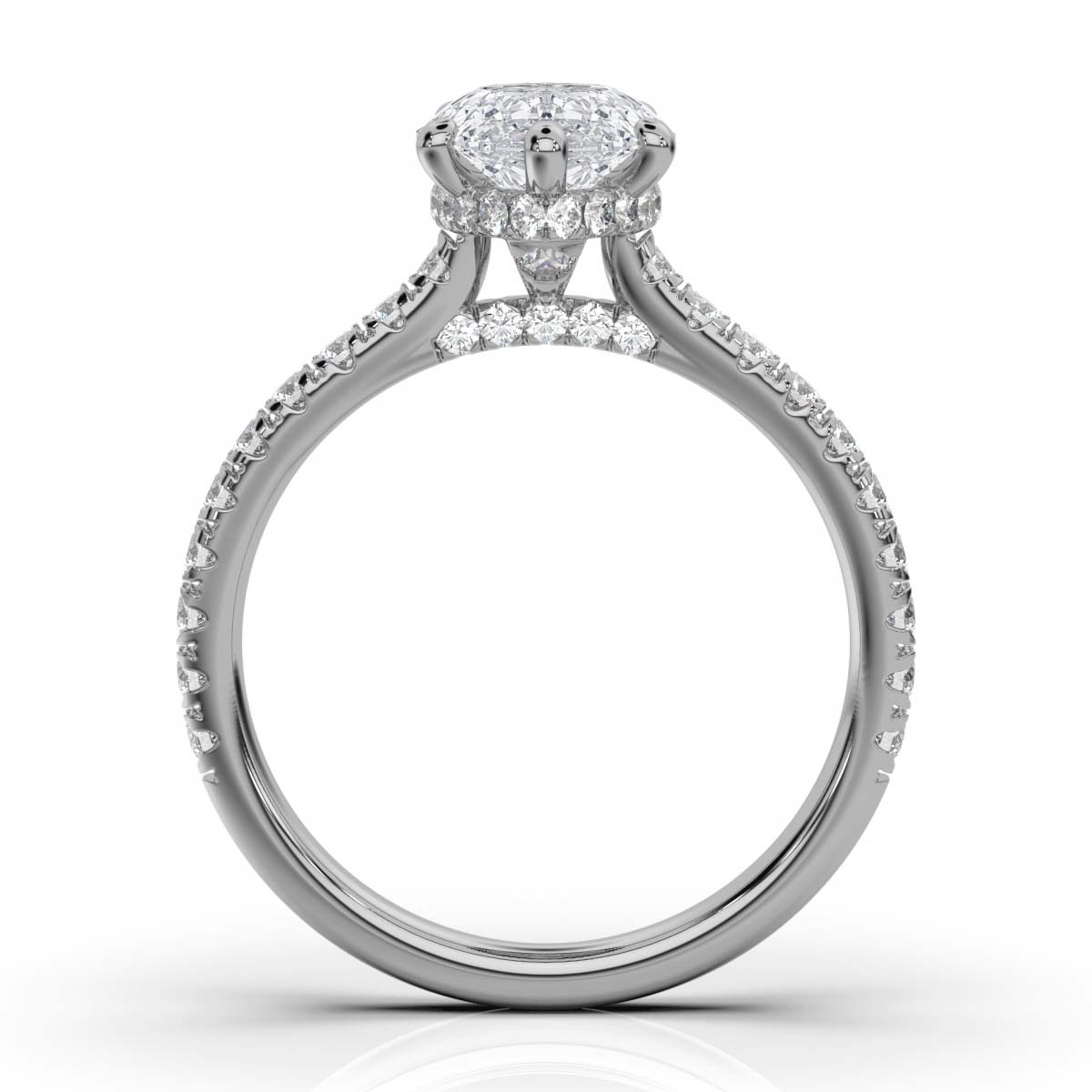 14K White Gold Aurelie Hidden Accents Lab Grown Diamond Ring (2/3 ct. tw)