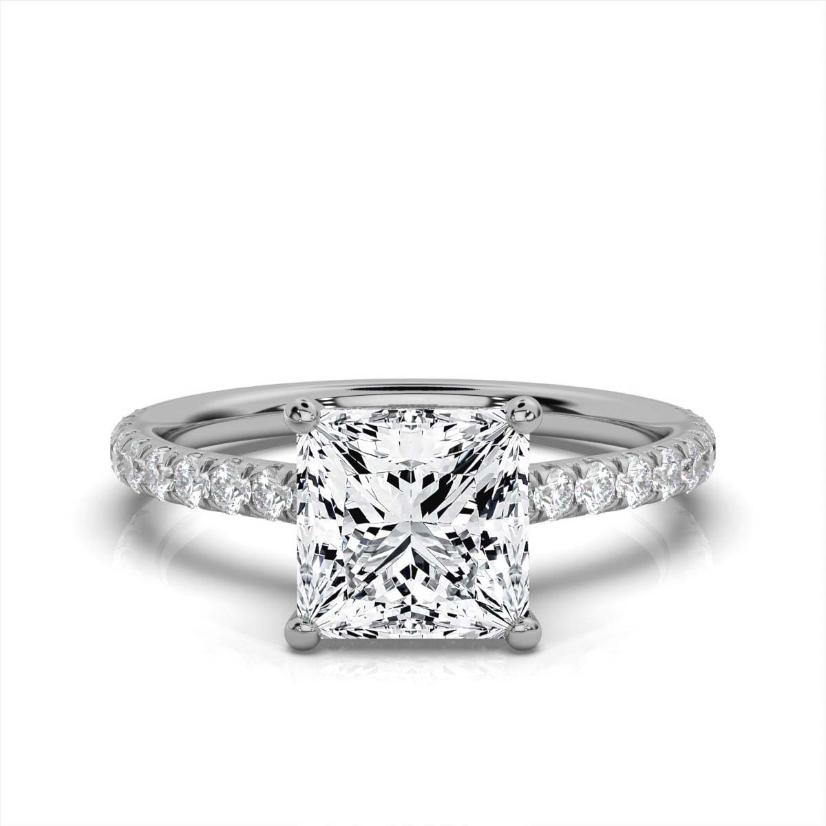 14K White Gold Aurelie Hidden Accents Lab Grown Diamond Ring (2/3 ct. tw)