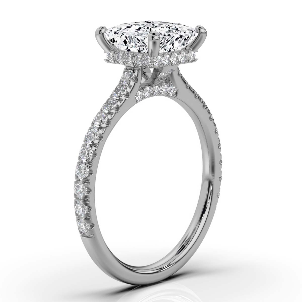14K White Gold Aurelie Hidden Accents Lab Grown Diamond Ring (2/3 ct. tw)