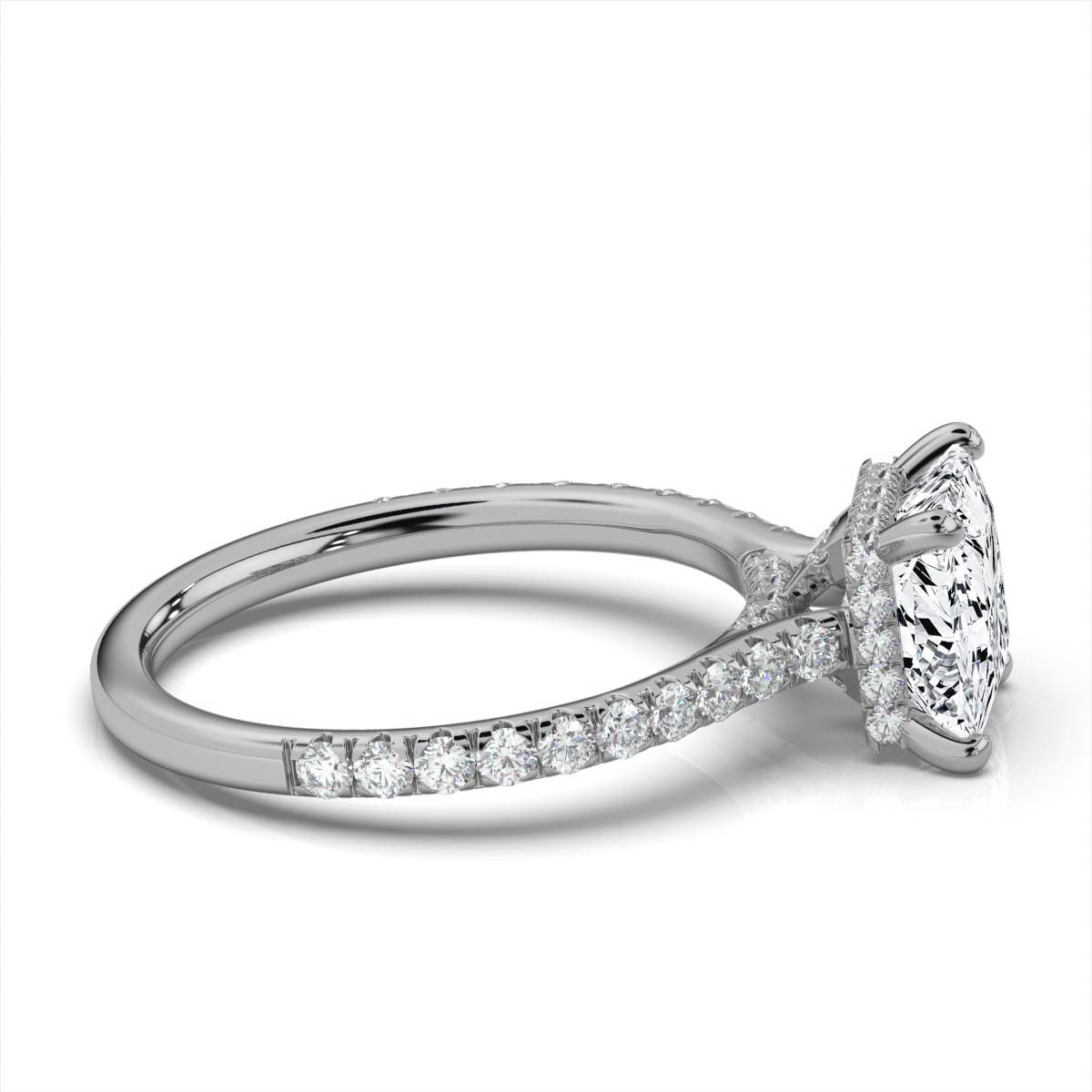 14K White Gold Aurelie Hidden Accents Lab Grown Diamond Ring (2/3 ct. tw)