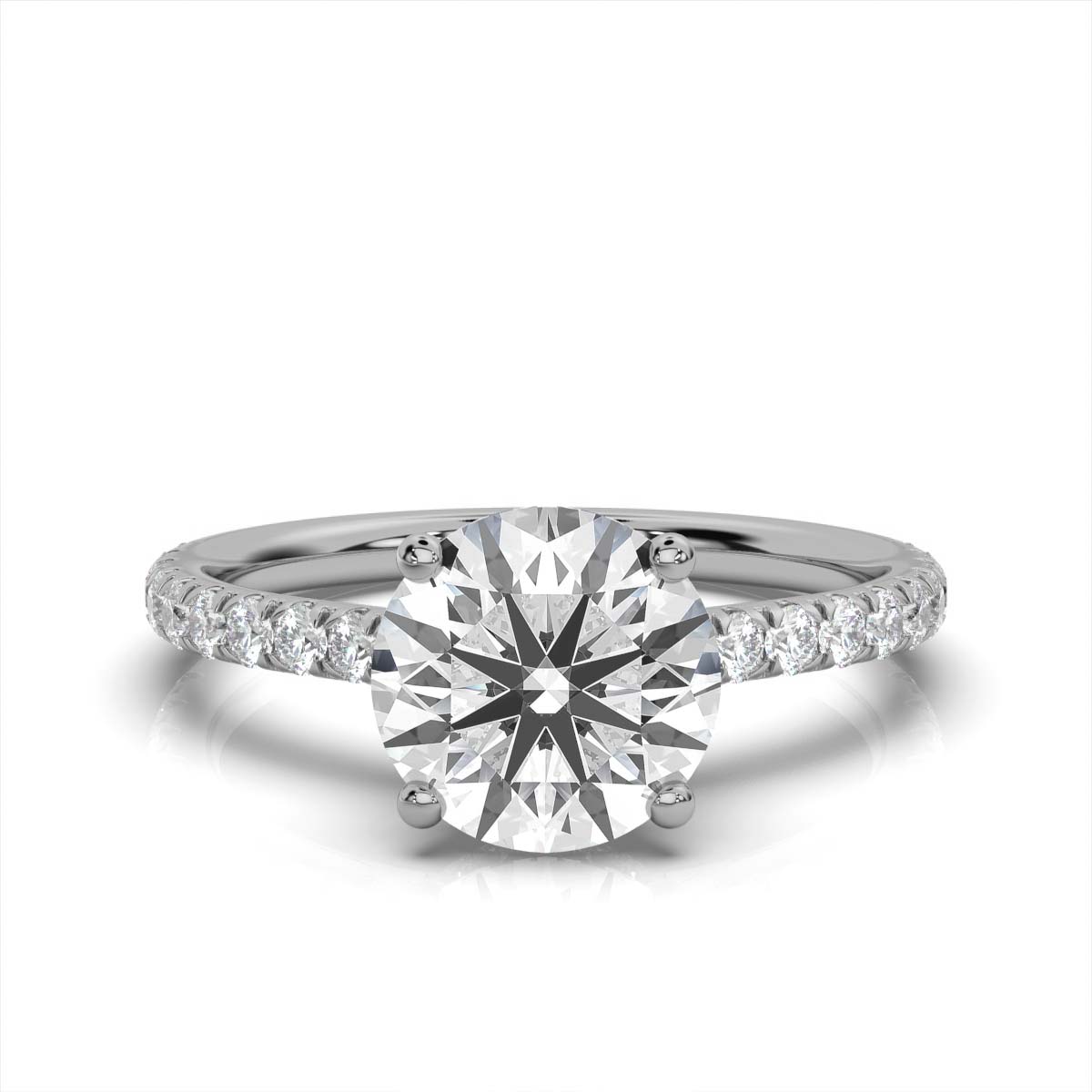 14K White Gold Aurelie Hidden Accents Lab Grown Diamond Ring (2/3 ct. tw)