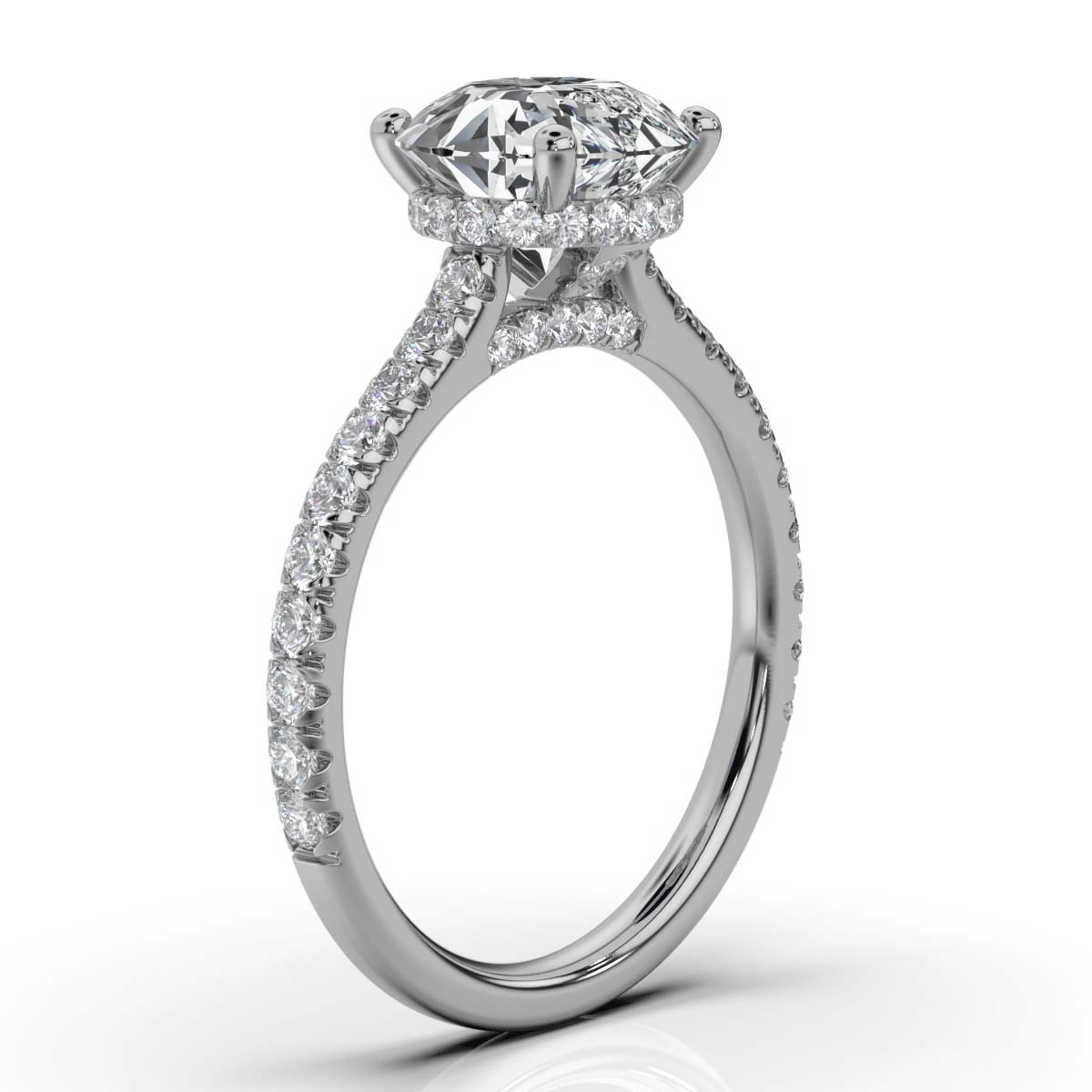 14K White Gold Aurelie Hidden Accents Lab Grown Diamond Ring (2/3 ct. tw)