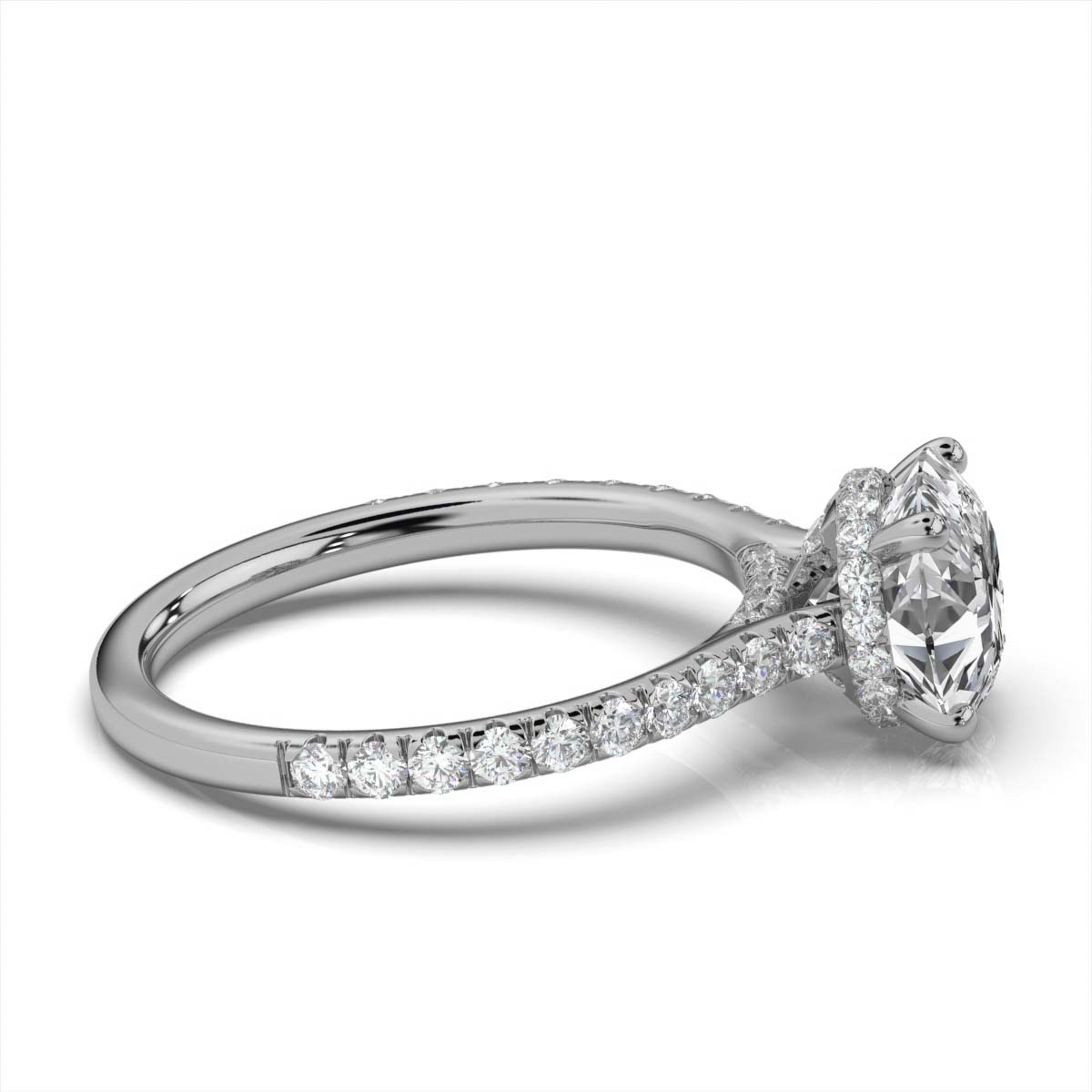 14K White Gold Aurelie Hidden Accents Lab Grown Diamond Ring (2/3 ct. tw)