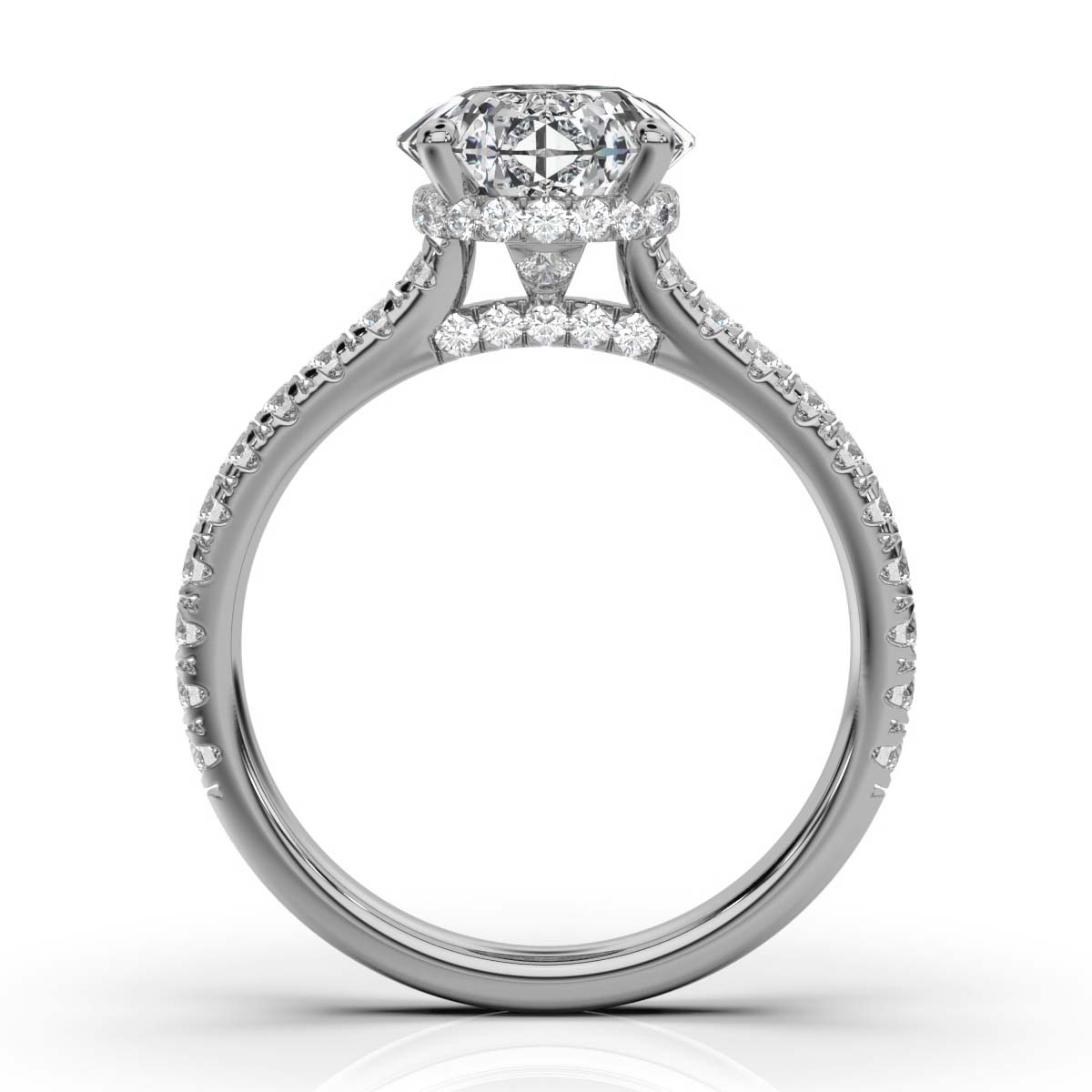 14K White Gold Aurelie Hidden Accents Lab Grown Diamond Ring (2/3 ct. tw)