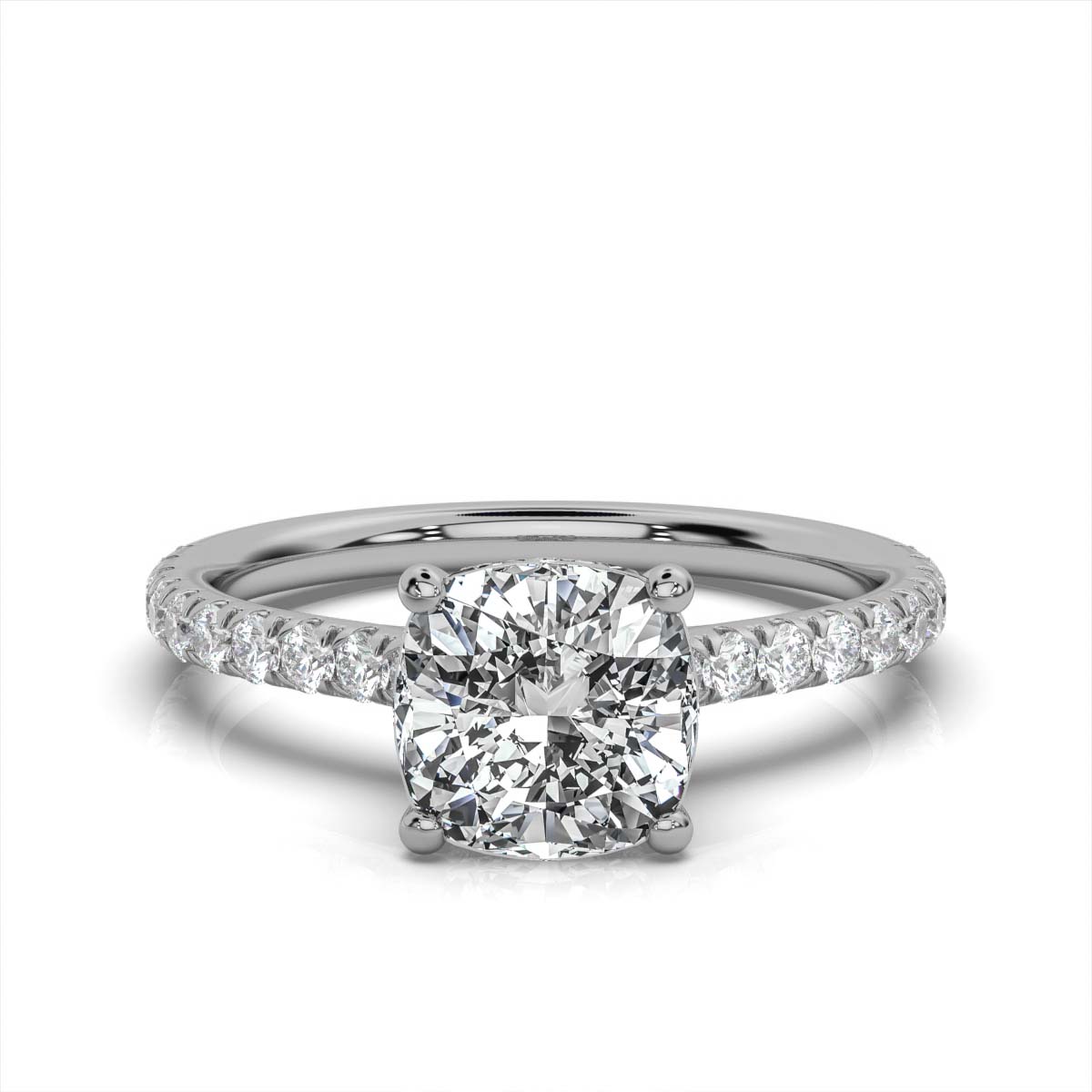 14K White Gold Aurelie Hidden Accents Lab Grown Diamond Ring (2/3 ct. tw)