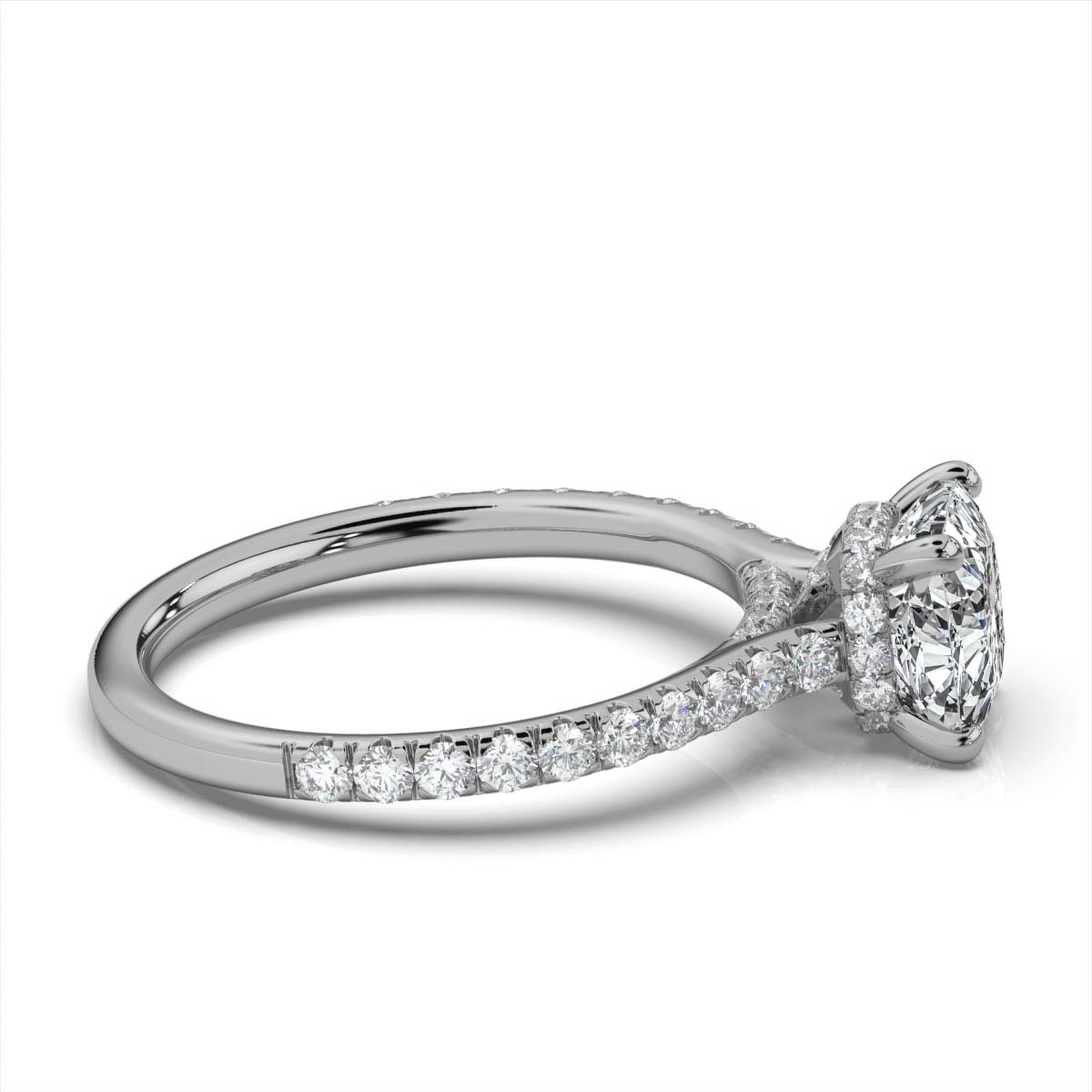 14K White Gold Aurelie Hidden Accents Lab Grown Diamond Ring (2/3 ct. tw)