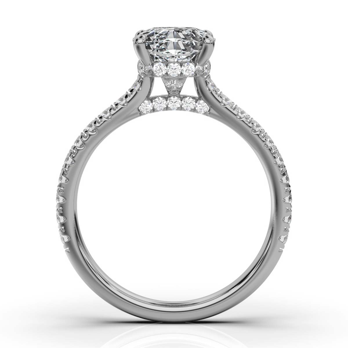 14K White Gold Aurelie Hidden Accents Lab Grown Diamond Ring (2/3 ct. tw)