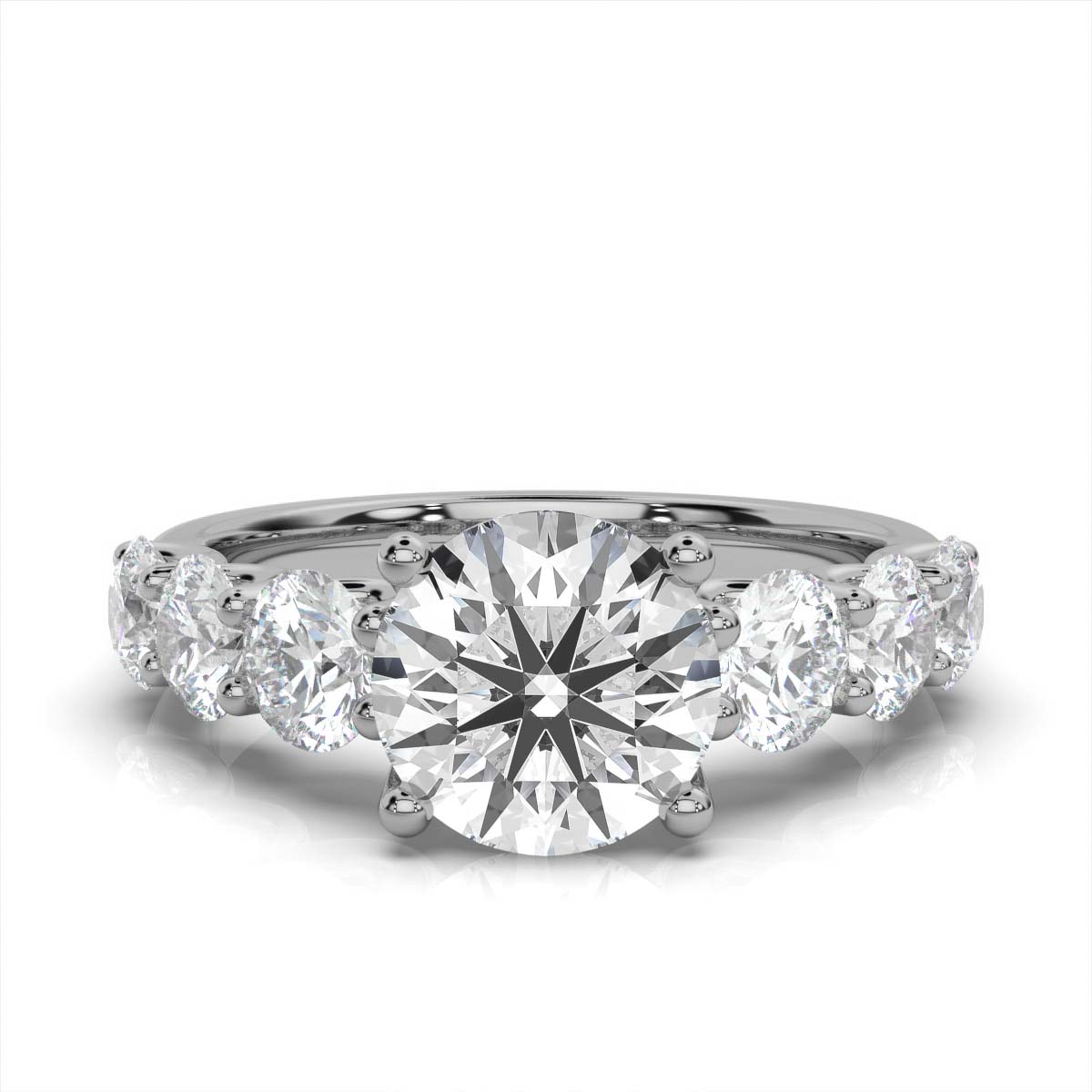 14K White Gold Dominique Accents Lab Grown Diamond Ring (1 1/2 ct. tw)