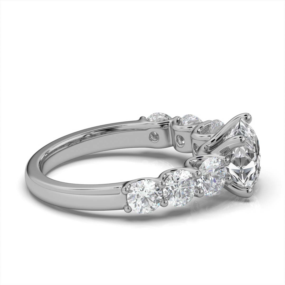 14K White Gold Dominique Accents Lab Grown Diamond Ring (1 1/2 ct. tw)