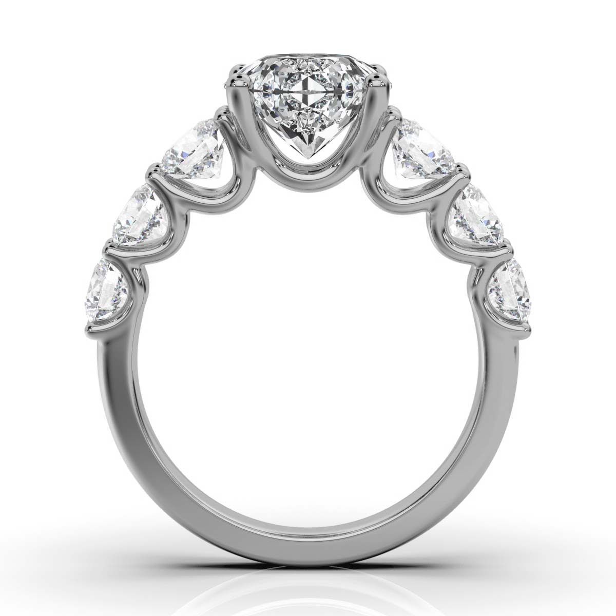 14K White Gold Dominique Accents Lab Grown Diamond Ring (1 1/2 ct. tw)