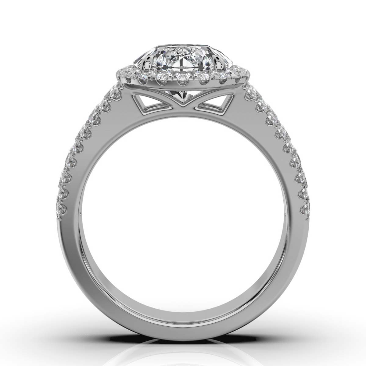 14K White Gold Biljana Halo Lab Grown Diamond Ring (1 1/3 ct. tw)
