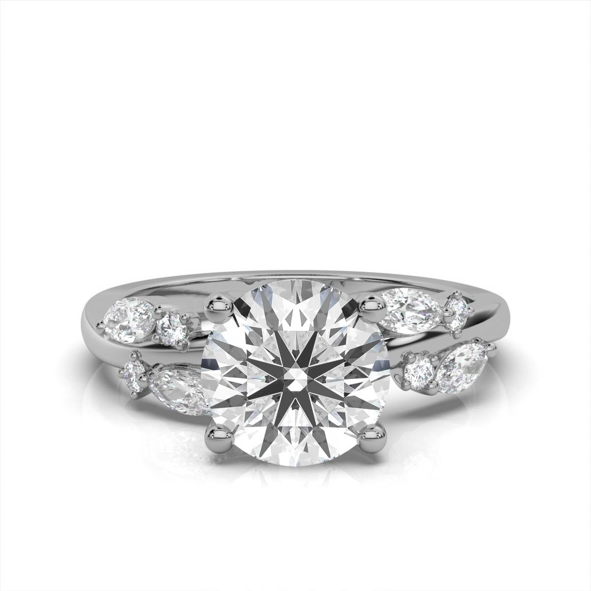 14K White Gold Brittany Lab Grown Diamond Ring (1/2 ct. tw)