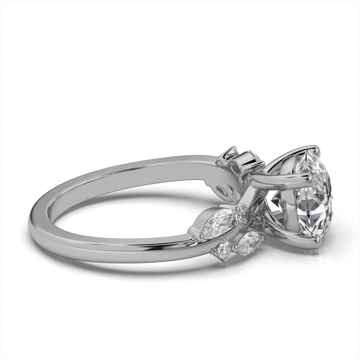 14K White Gold Brittany Lab Grown Diamond Ring (1/2 ct. tw)