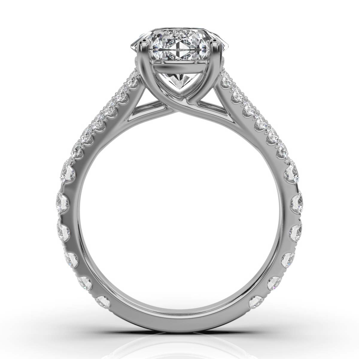14K White Gold Suki Split Shank Lab Grown Diamond Ring (1 1/3 ct. tw)