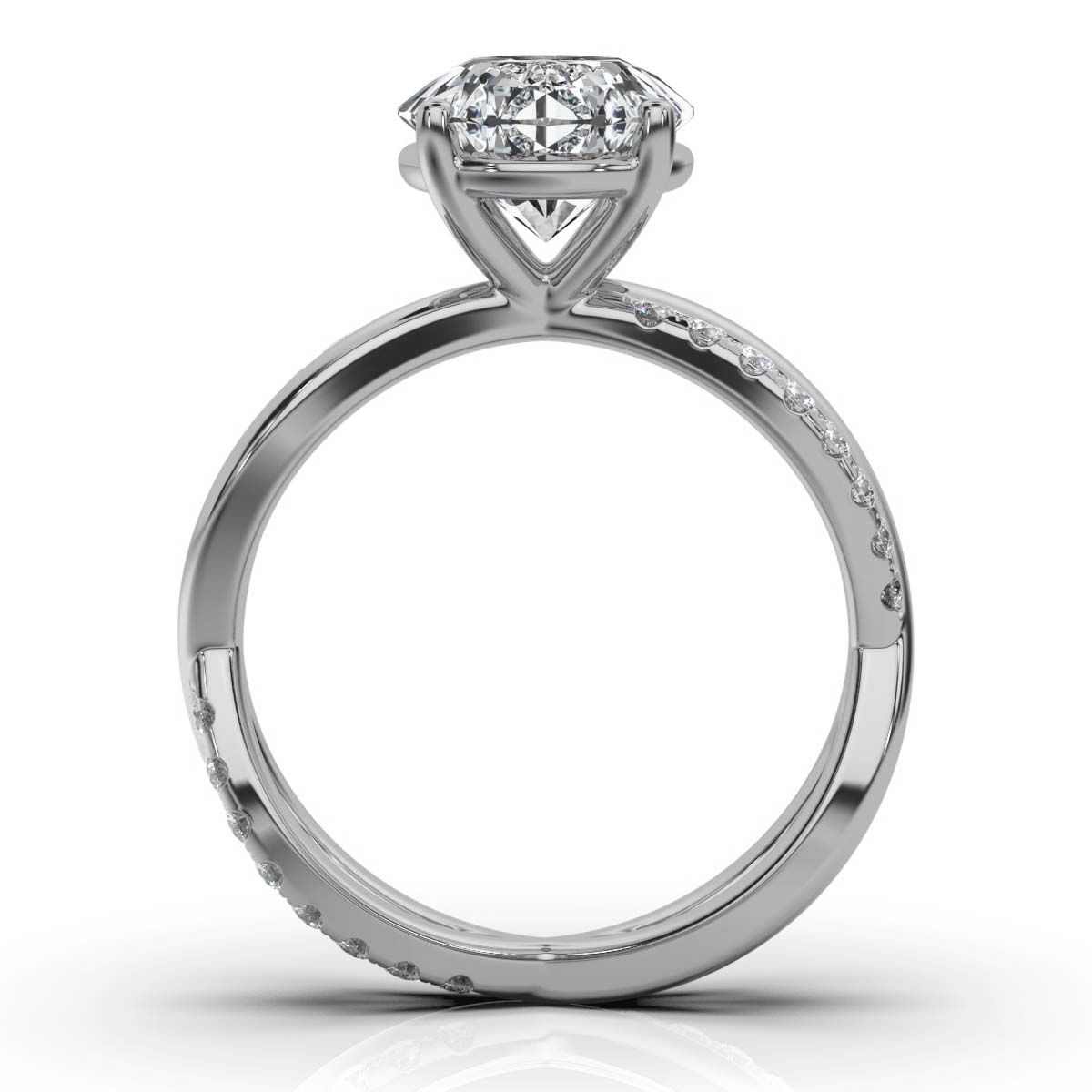 14K White Gold Heaven Intertwined Lab Grown Diamond Ring (1/2 ct. tw)