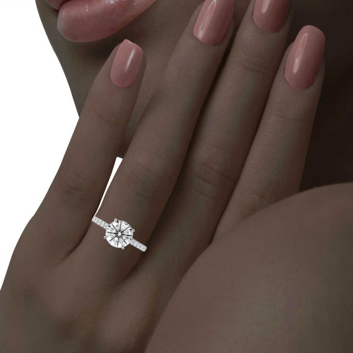 14K White Gold Chrissa Lab Grown Diamond Ring (2/3 ct. tw)