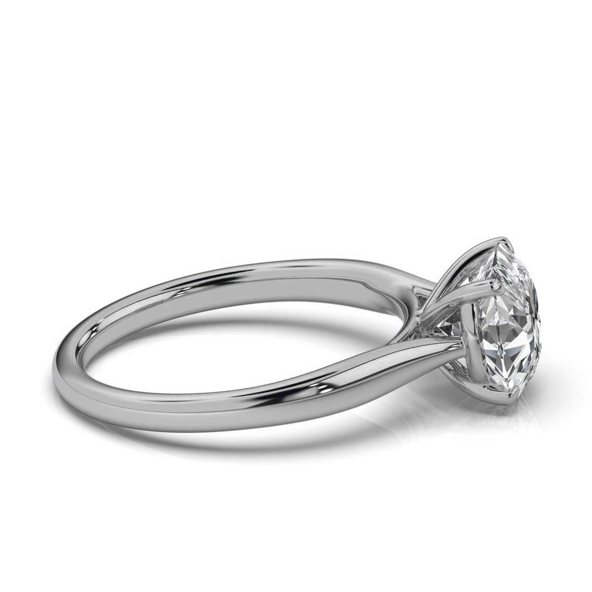 14K White Gold Casey Solitaire Ring 