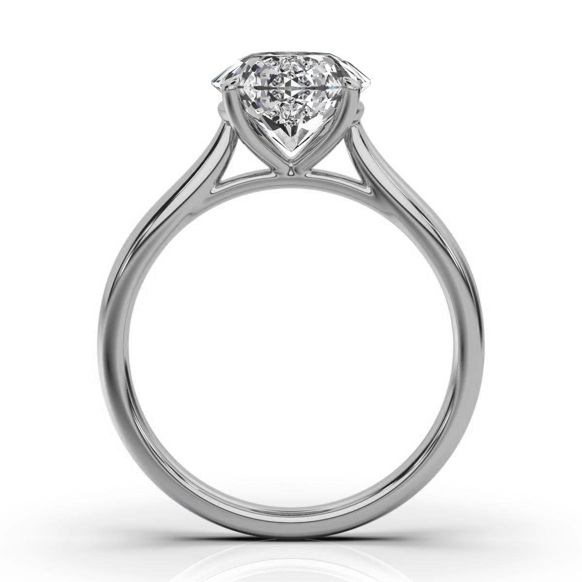 14K White Gold Casey Solitaire Ring 