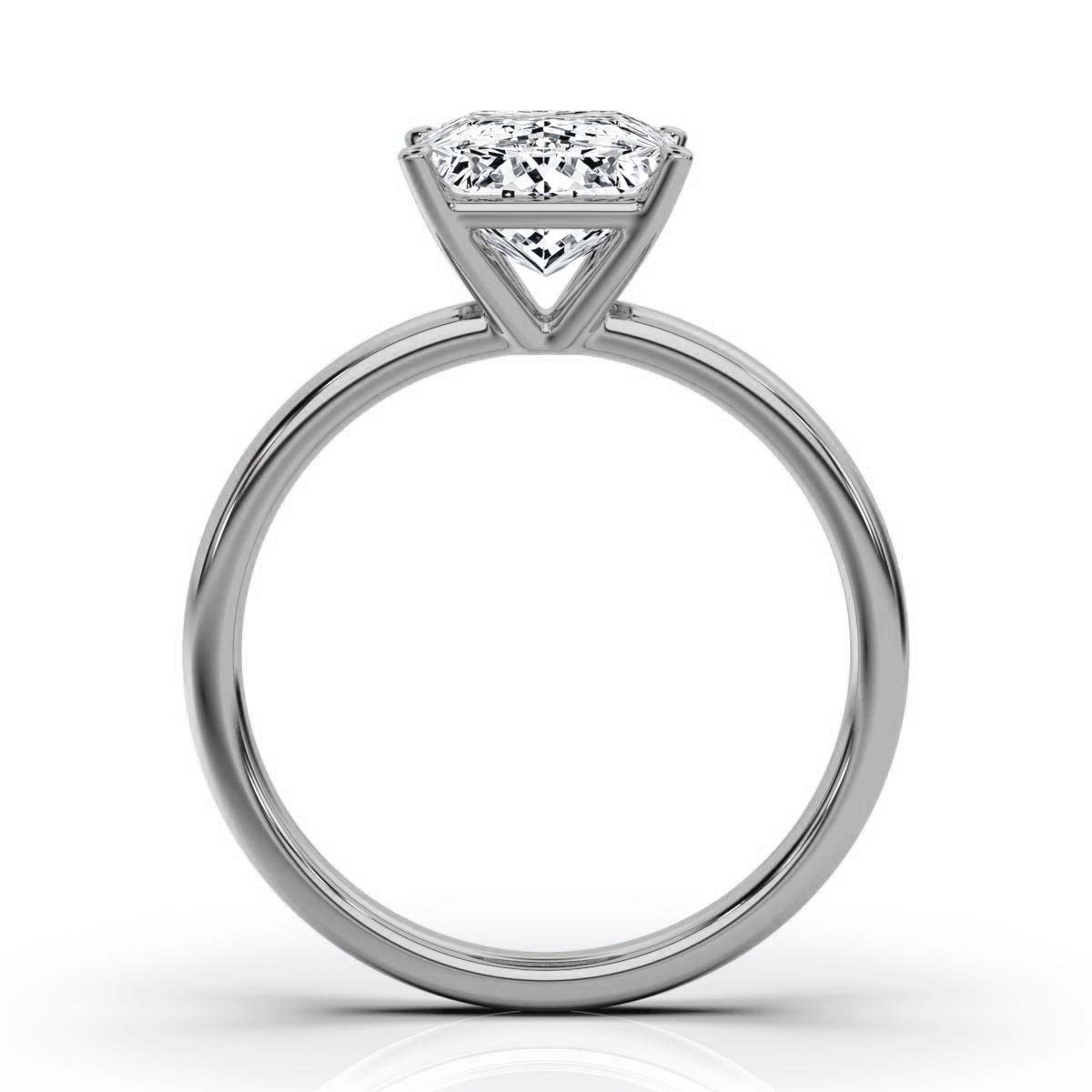 14K White Gold Natti Solitaire Ring 