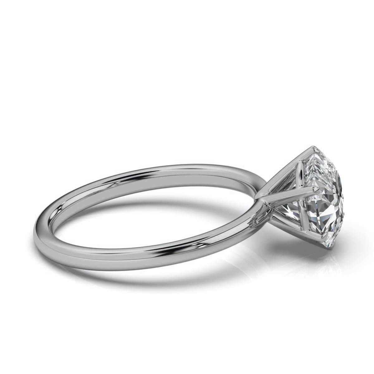 14K White Gold Natti Solitaire Ring 