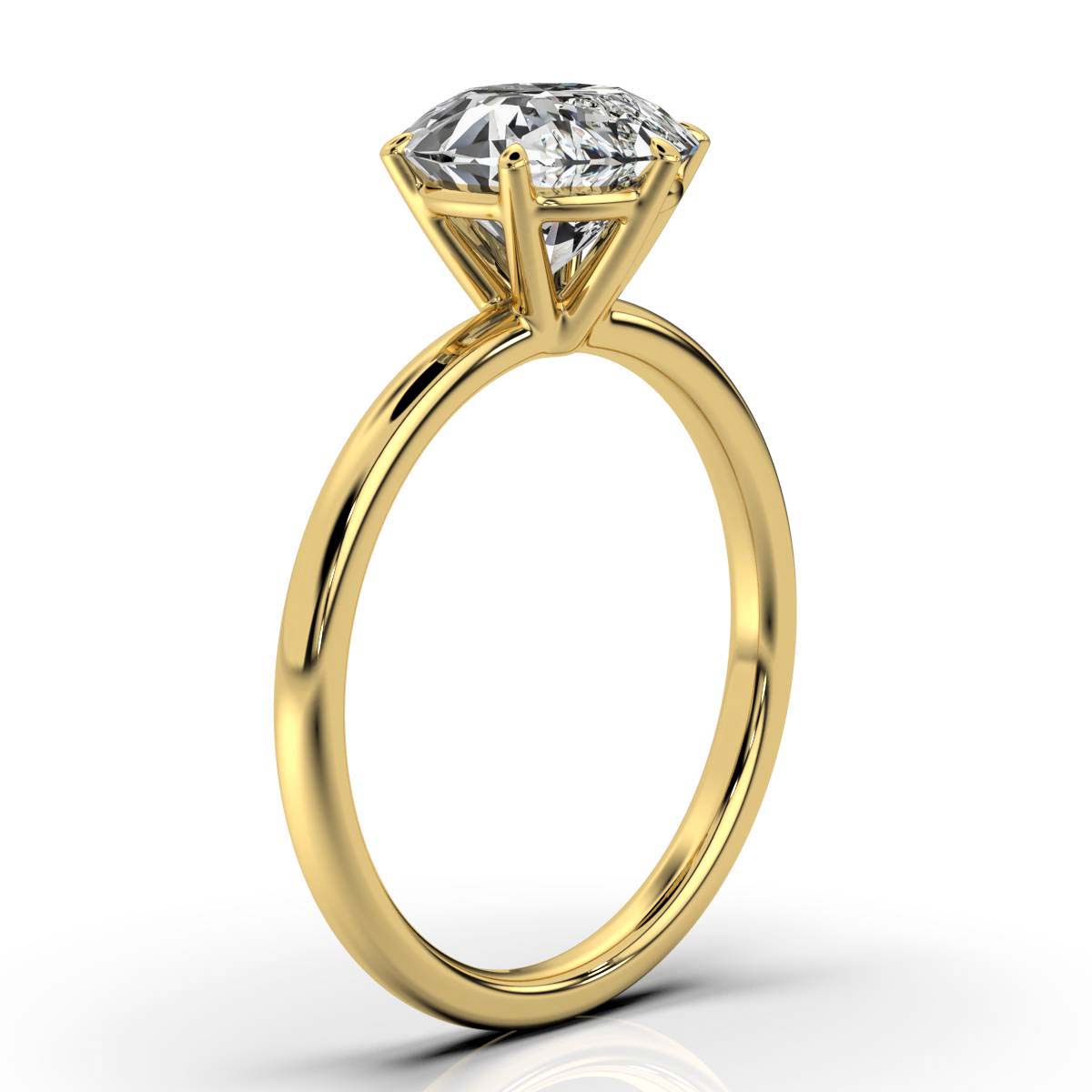 14K Yellow Gold Natti Solitaire Ring 