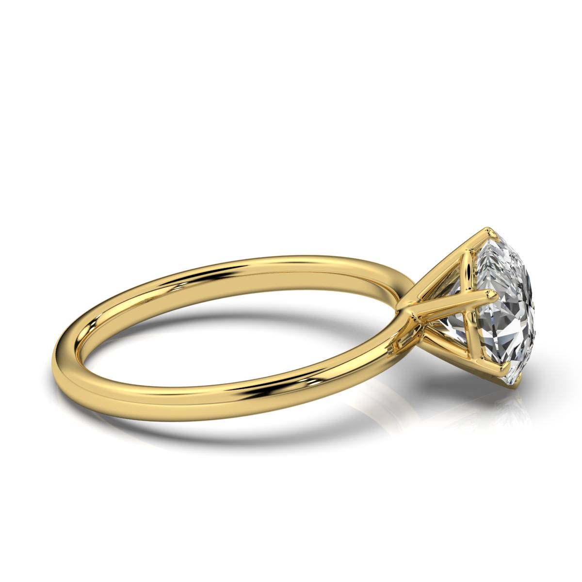 14K Yellow Gold Natti Solitaire Ring 