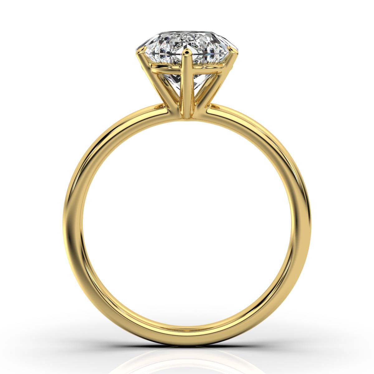 14K Yellow Gold Natti Solitaire Ring 