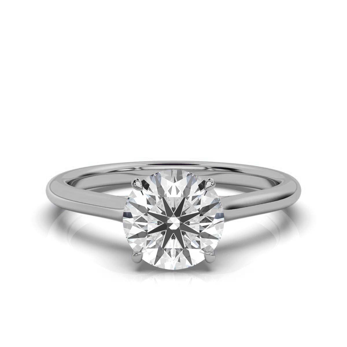 14K White Gold Andrea Solitaire Ring 