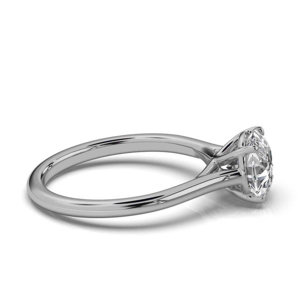14K White Gold Andrea Solitaire Ring 