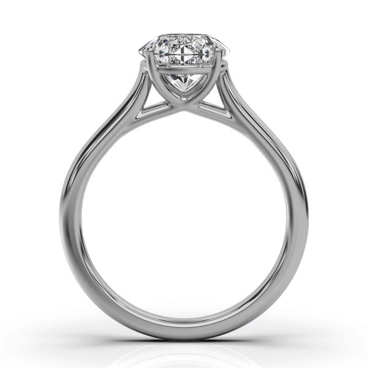 14K White Gold Andrea Solitaire Ring 