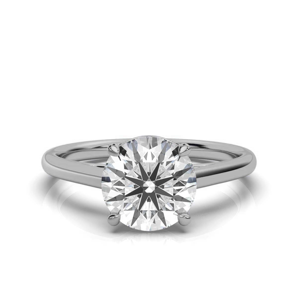 14K White Gold Meagan Solitaire Ring 