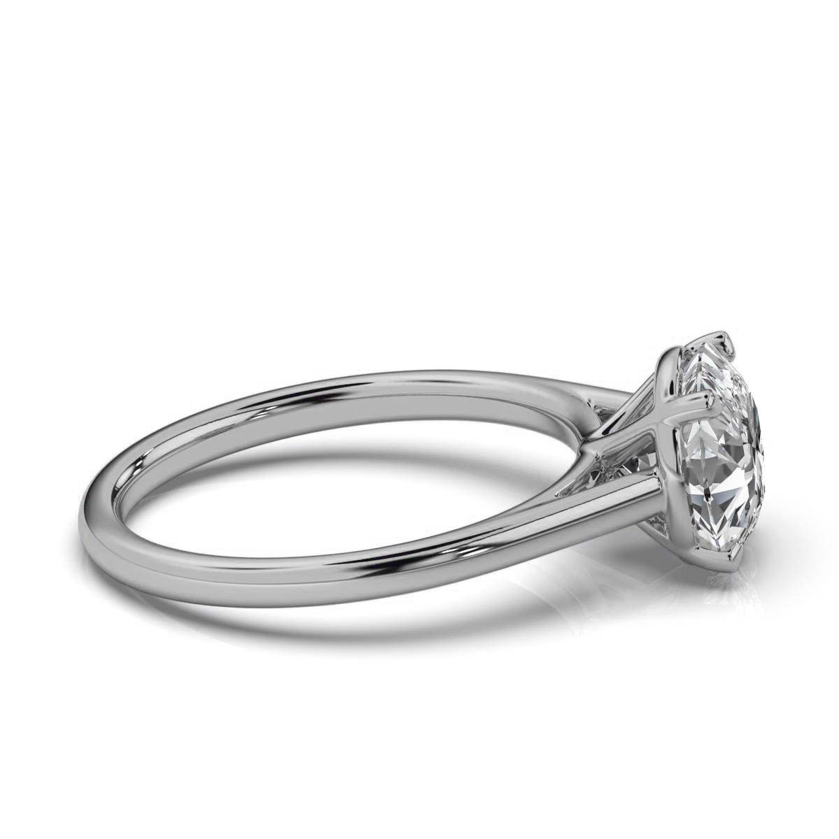 14K White Gold Meagan Solitaire Ring 