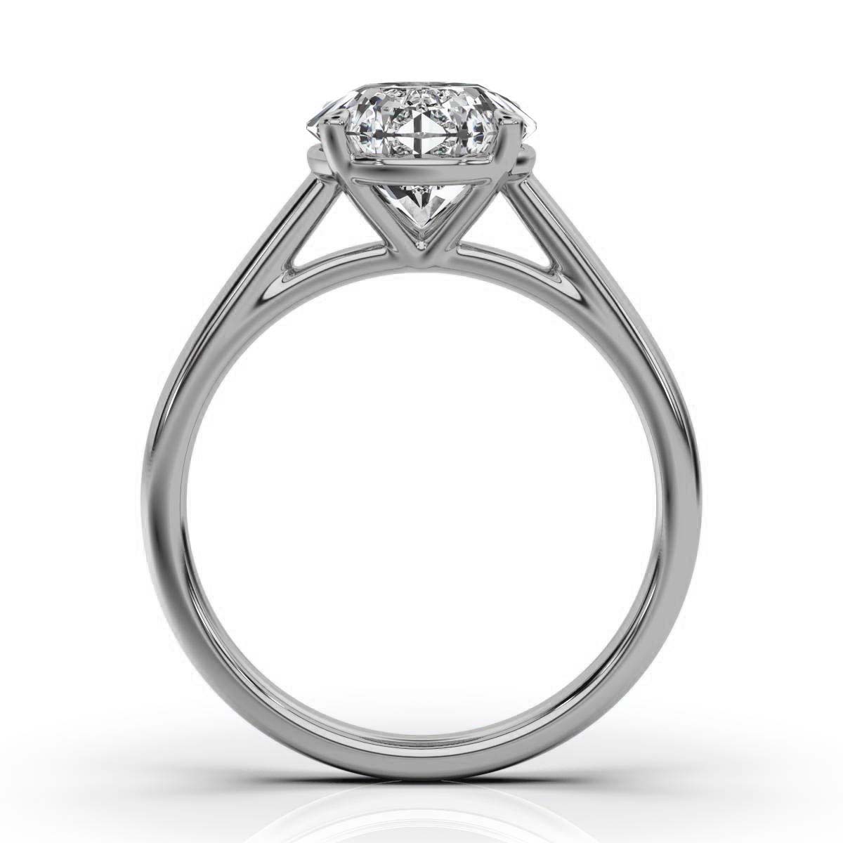 14K White Gold Meagan Solitaire Ring 