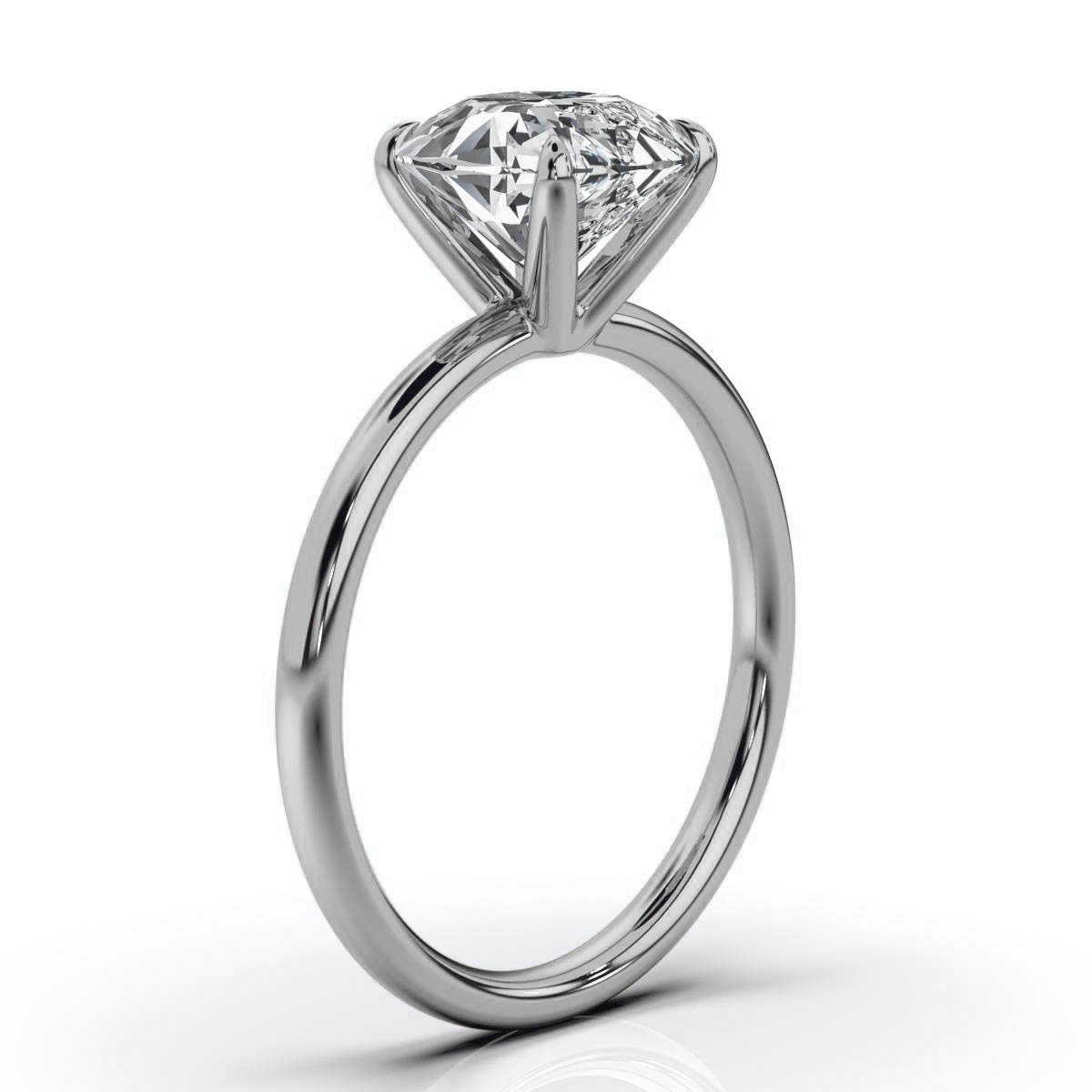 14K White Gold Arianna Solitaire Ring 