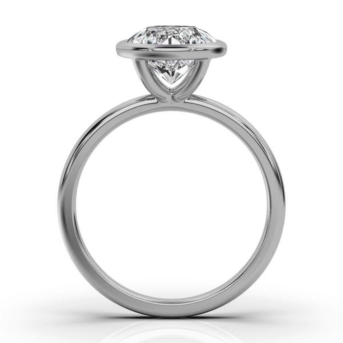 14K White Gold Deja Solitaire Ring 