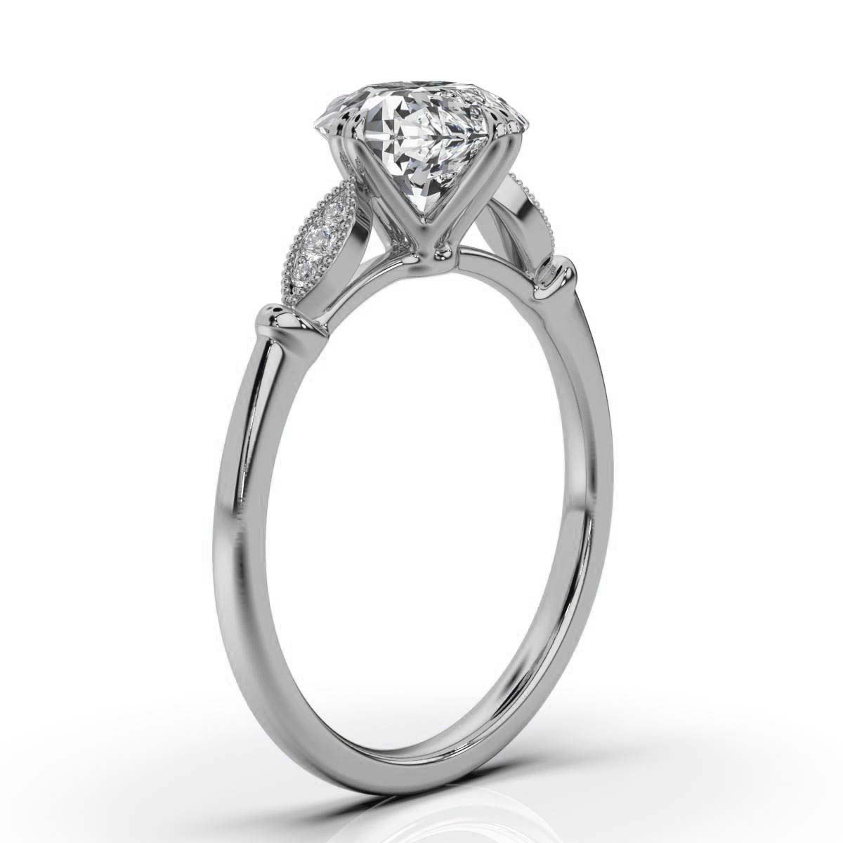 14K White Gold Drea Lab Grown Diamond Ring (1/20 ct. tw)
