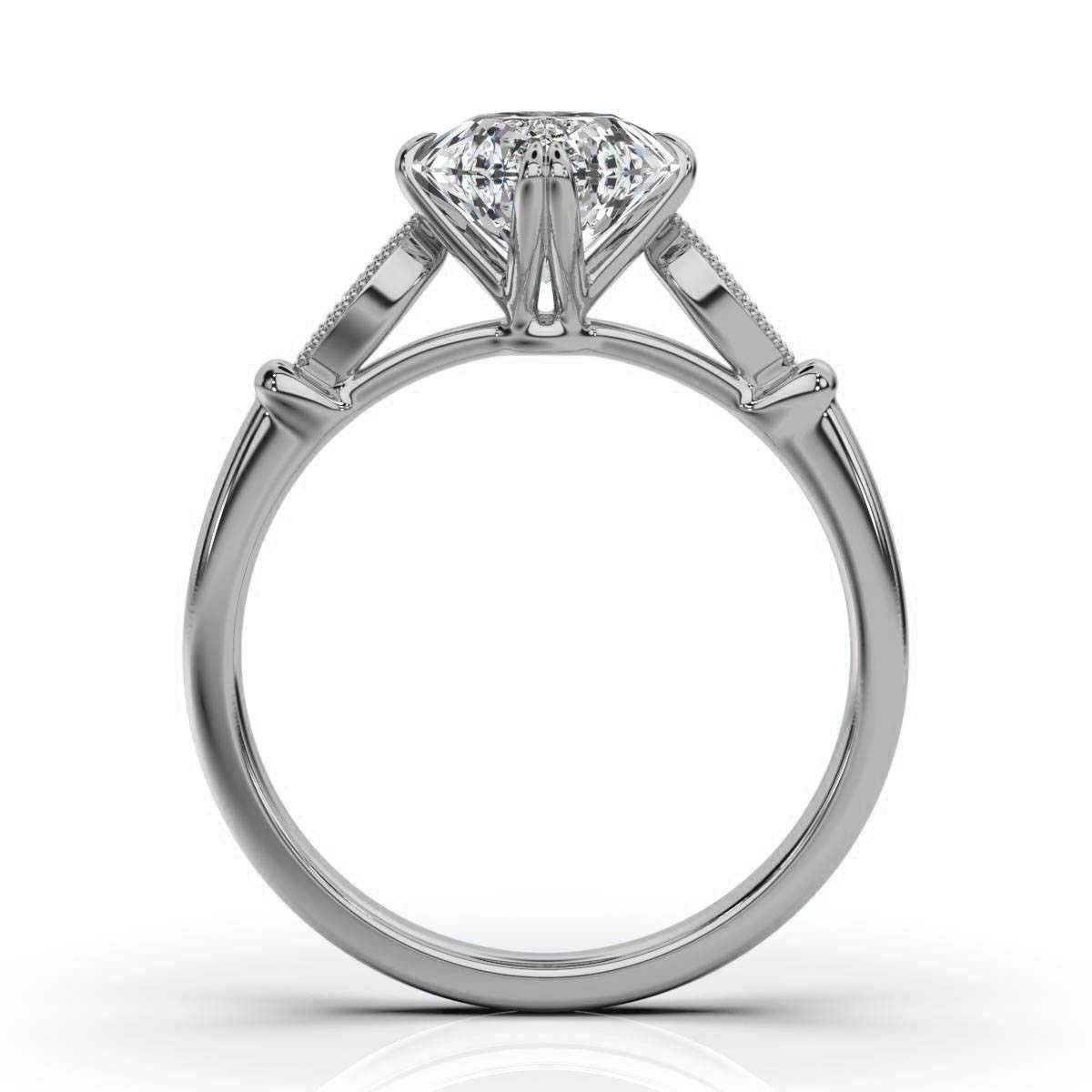 14K White Gold Drea Lab Grown Diamond Ring (1/20 ct. tw)