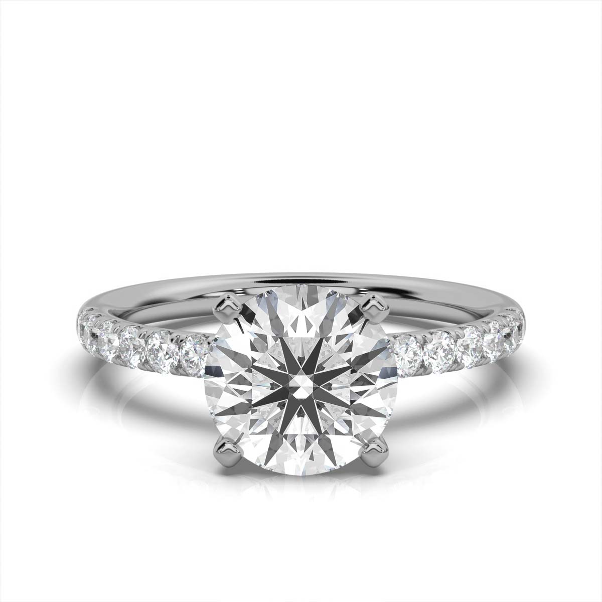 14K White Gold Julie Micro Prongs Lab Grown Diamond Ring (1/5 ct. tw)