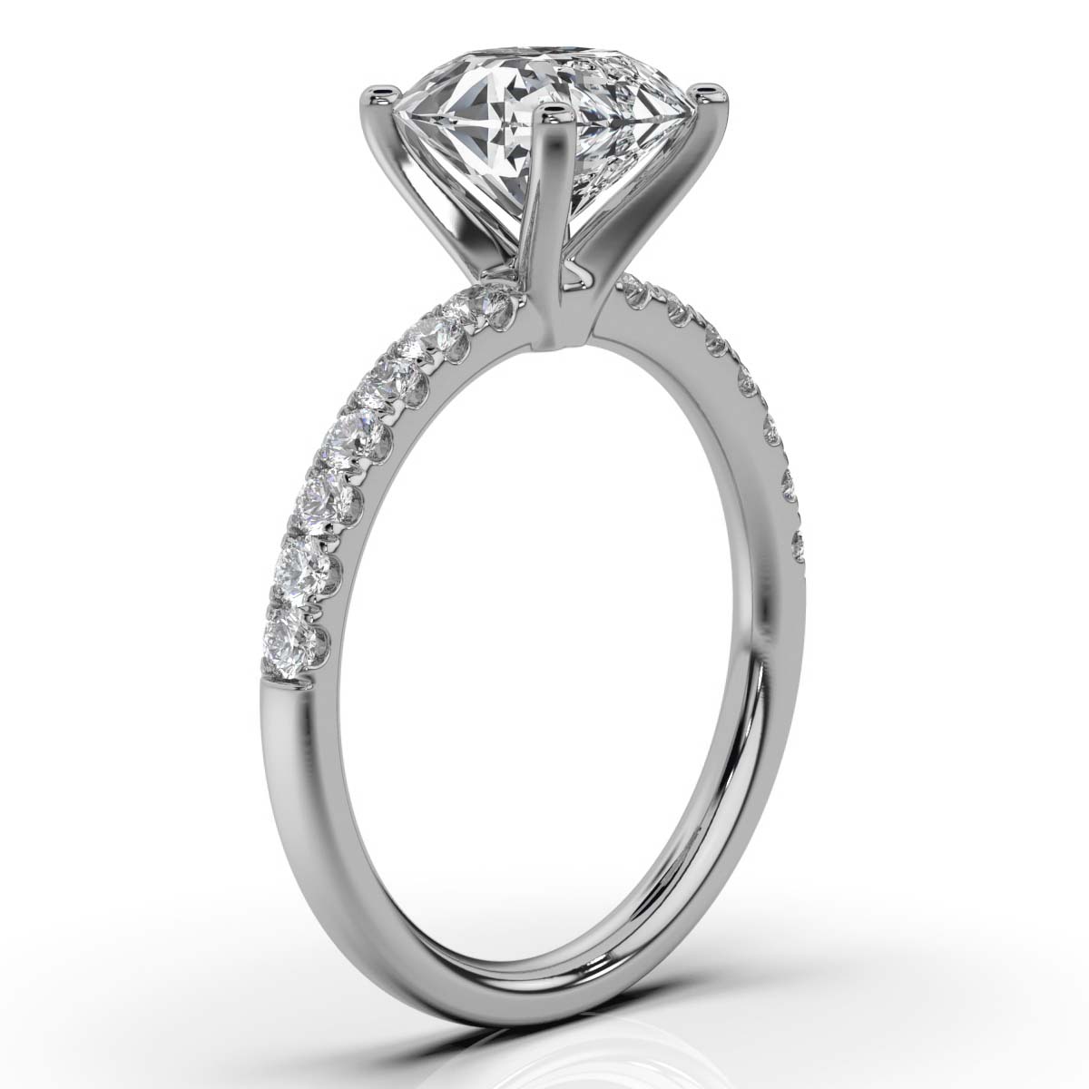 14K White Gold Julie Micro Prongs Lab Grown Diamond Ring (1/5 ct. tw)