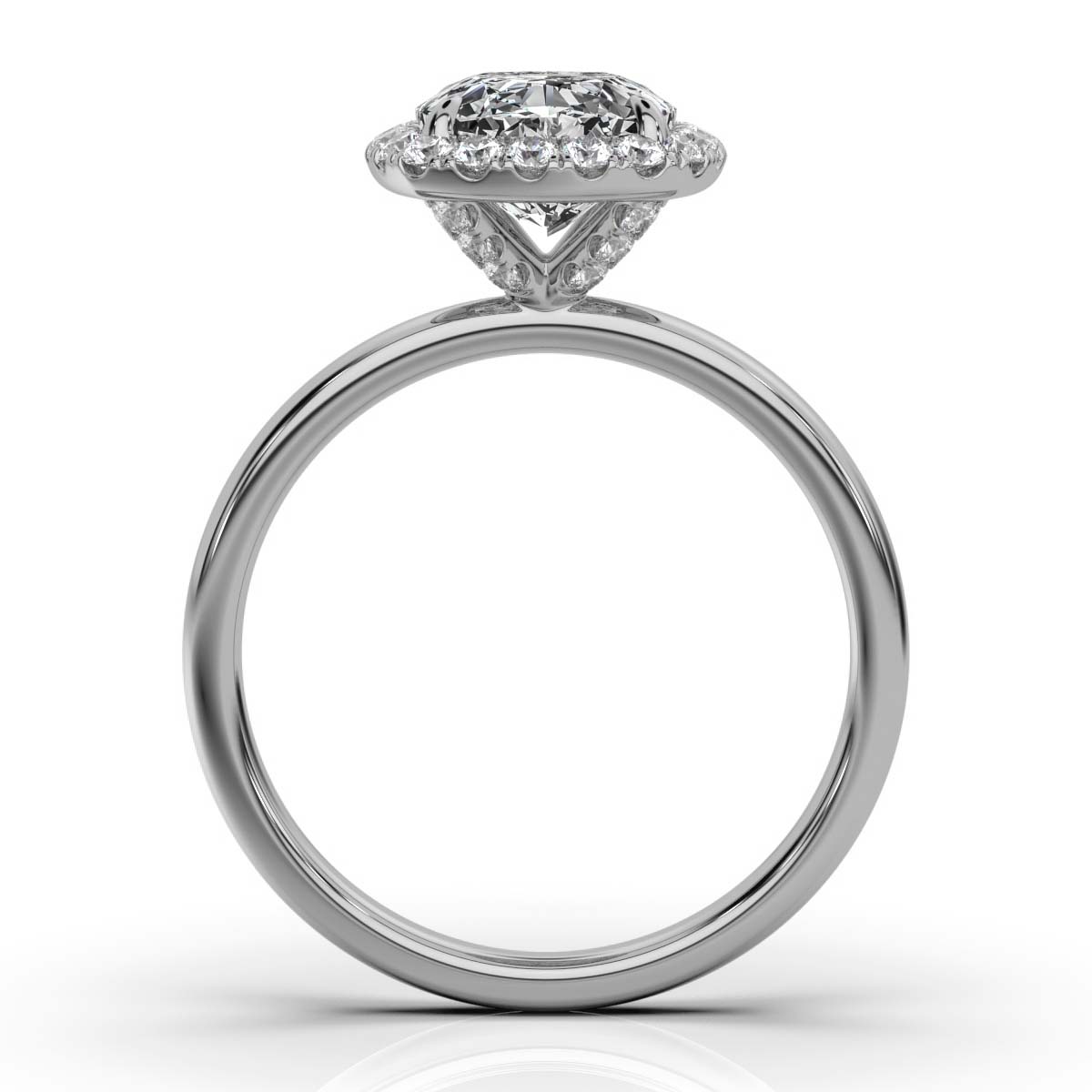 14K White Gold Loretta Hidden Accents Halo Lab Grown Diamond Ring (2/5 ct. tw)