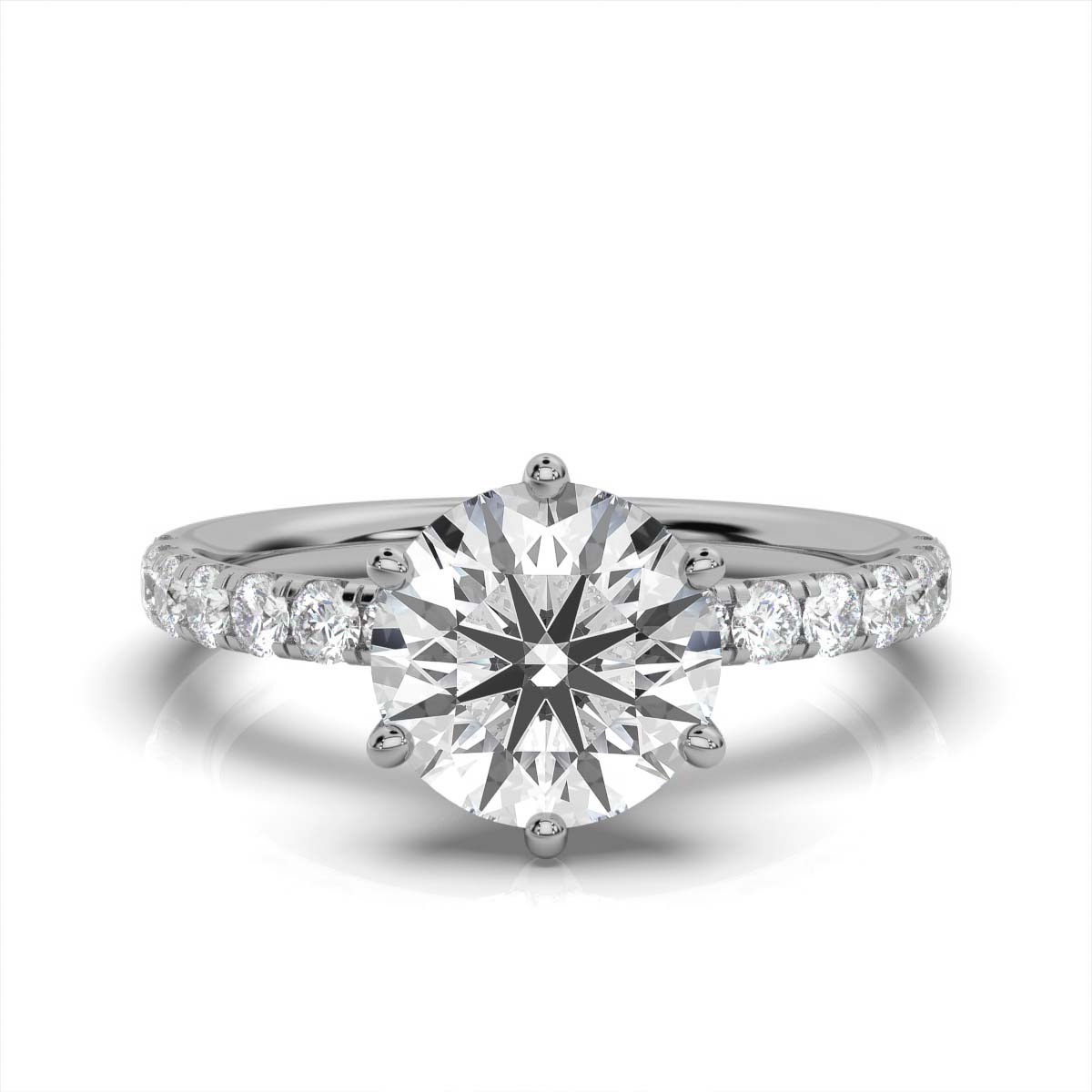 14K White Gold Sian Tulip Lab Grown Diamond Ring (1/3 ct. tw)