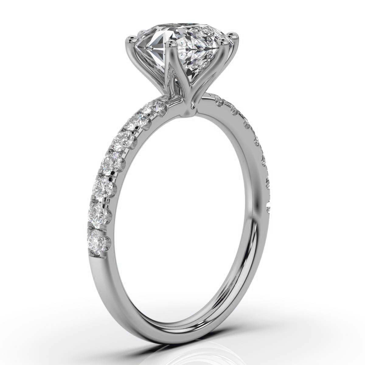 14K White Gold Sian Tulip Lab Grown Diamond Ring (1/3 ct. tw)