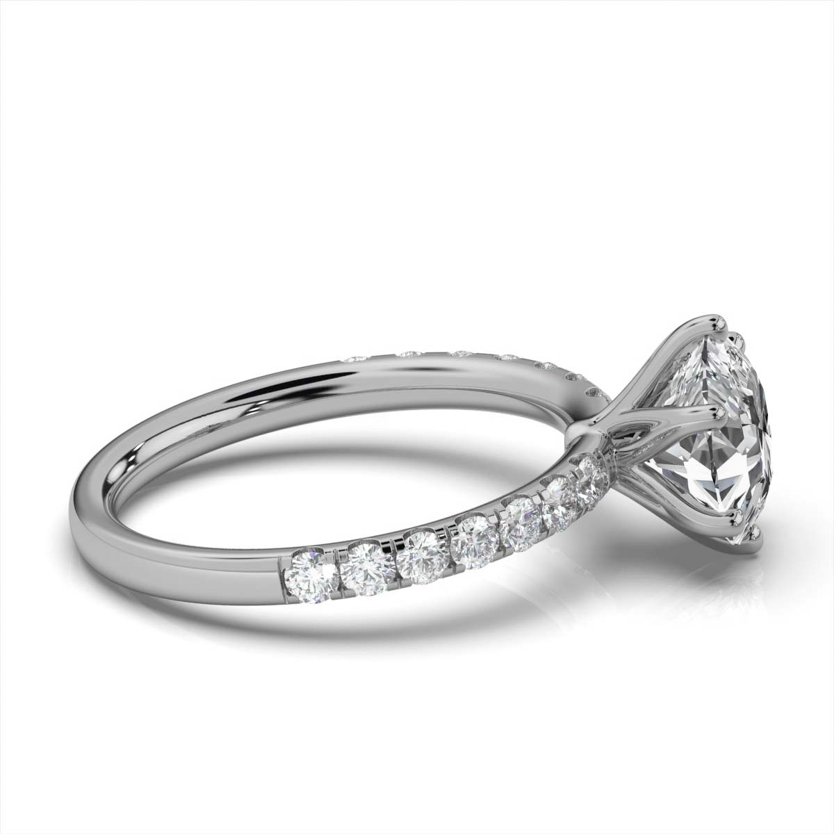 14K White Gold Sian Tulip Lab Grown Diamond Ring (1/3 ct. tw)